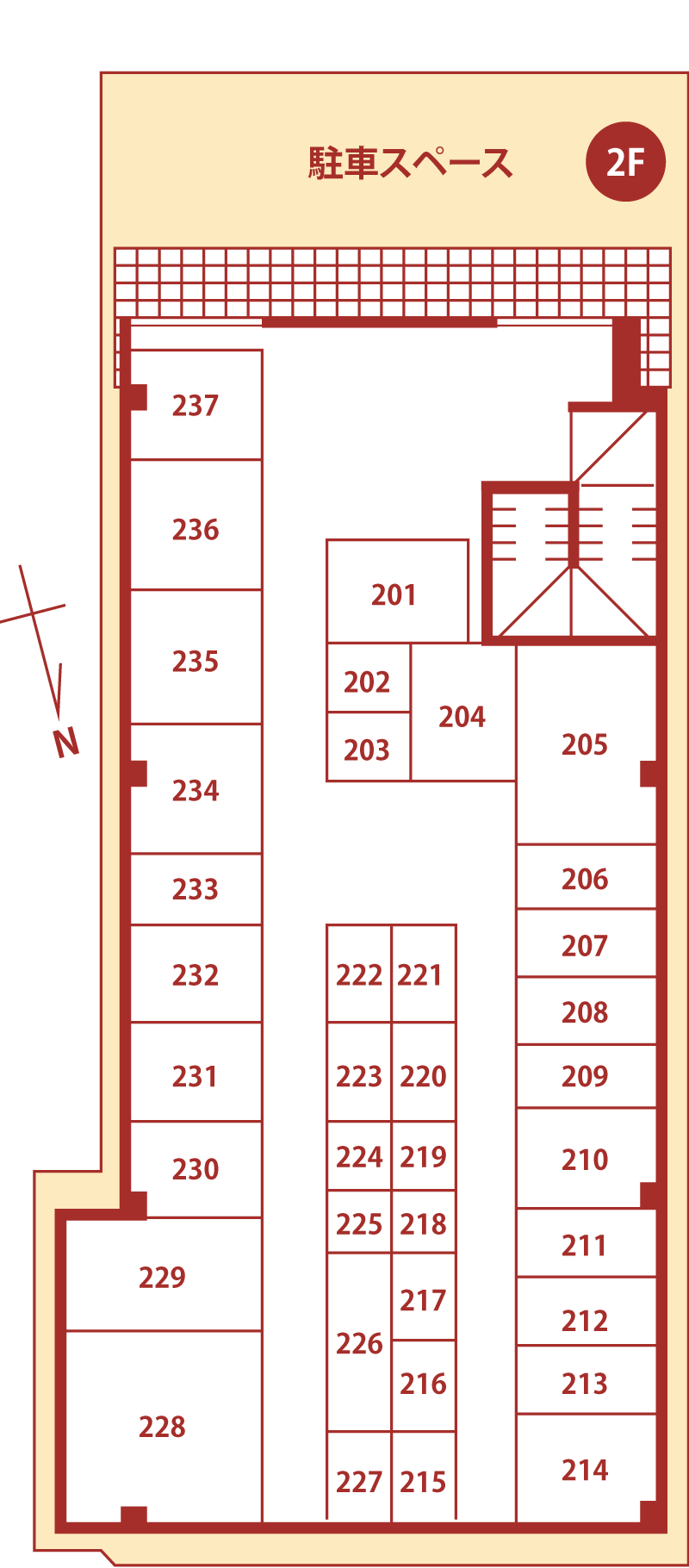 エール昭和町店 2F平面図 エール昭和町店 平面図